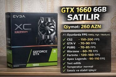 Videokart EVGA GeForce GTX 1660, 6 GB