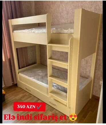 uşaq dolabı: Oğlan və qız üçün, Yeni, Çarpayı, Matras ilə, Siyirməli, Taxta — 4