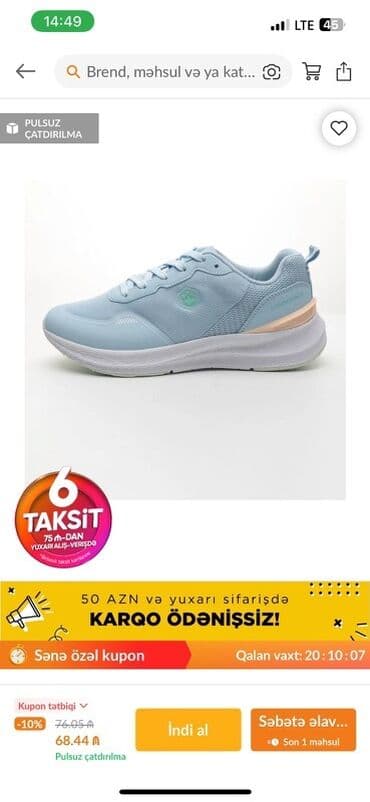 memo: FLO, Ölçü: 37, rəng - Mavi, Yeni — 5