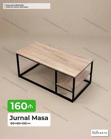 Mebel: Düz masa, Açılmayan, Təkərsiz, MDF — 1