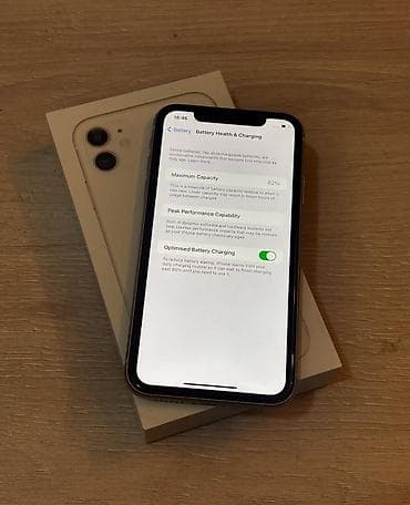 iphone kabel: IPhone 11, 128 GB, Ağ, Zəmanət, Simsiz şarj, Face ID — 4