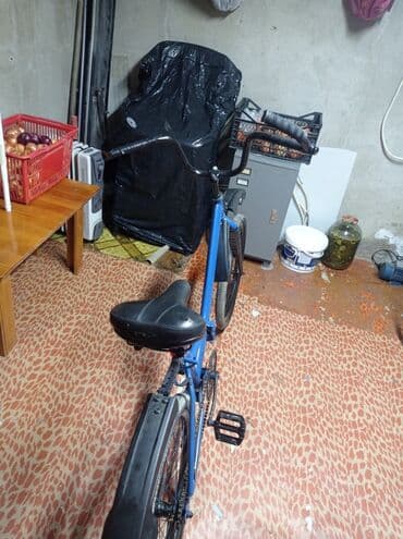 velosiped ucun isiqlar: Şəhər tipli velosiped - Rəng: mavi gövdə, qara komponentlər - Aşağı — 1