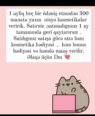 Nisyə kosmetika məhsulları üzrə əməkdaşlıq təklifi - Təklif: Təxminən