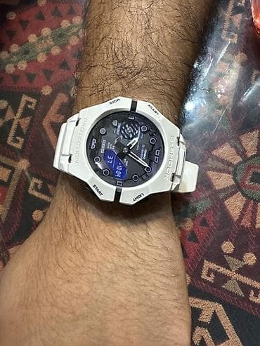 Qol saatları və aksesuarlar: Casio G-Shock GA-B001 seriyalı qol saatı. Ağ korpus və qayışa, qara — 4