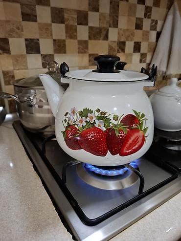 Mətbəx aksesuarları: Rəng - Ağ, Çaydan — 1