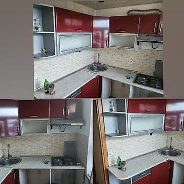 Mətbəx mebeli satılır 200₼. Ölçü umumi 4m. Üzərində qaz moyka — 1