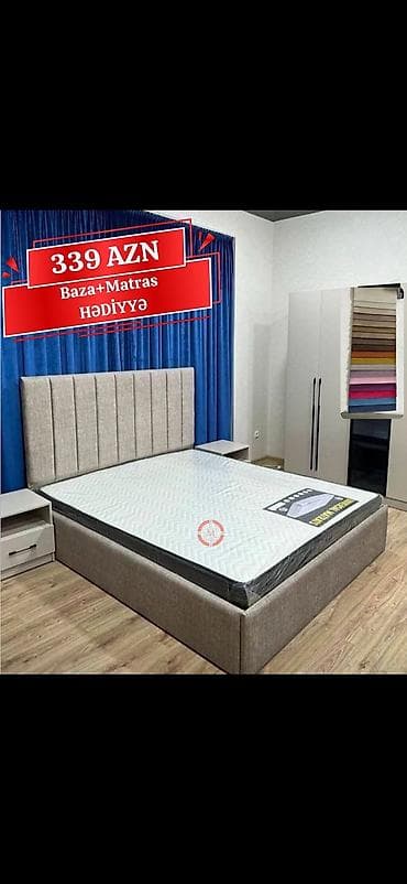 Yataq dəsti – baza + başlıq + matras hədiyyə - Qiymət: 339 AZN lalafo.az -da Yataq dəsti – baza + başlıq + matras hədiyyə - Qiymət: 339 AZN