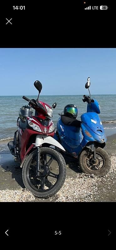 motoskle: Mavi rəngli şəhər skuterı Hərşeyi işləkdir 49cc - Korpus — 4