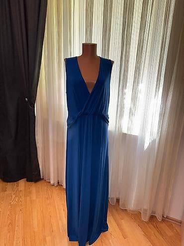 Zərif tünd mavi rəngli uzun don.Razmer XL.TCL firmasi - Model: maxi