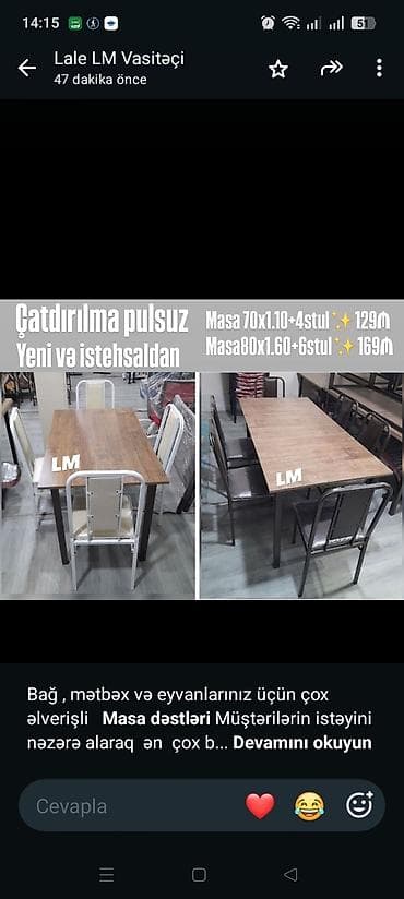 bag stullari: Bağ mətbəx və eyvanlarınız üçün çox əlverişli *Masa dəstləri* — 1