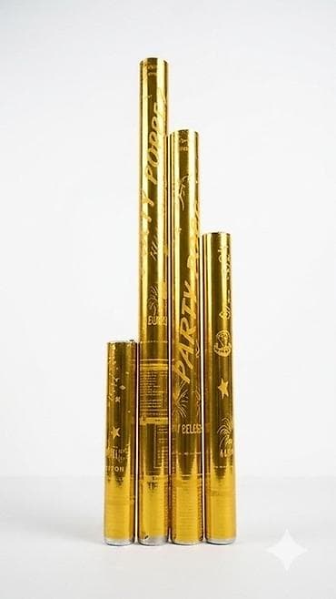 Товары для праздников: Qızılı “Party Popper” konfetti topu - Tədbirlər üçün şən effekt: ad — 3