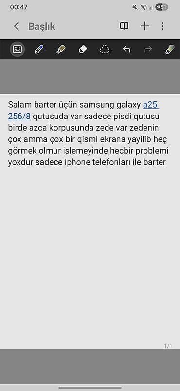 Samsung Galaxy A25, 256 GB, rəng - Mavi