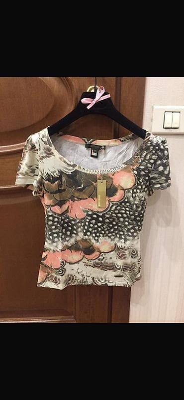 roberto cavalli: Roberto Cavalli qadın köynəyi (T-shirt) - Ölçü: XS (etiketdə — 2