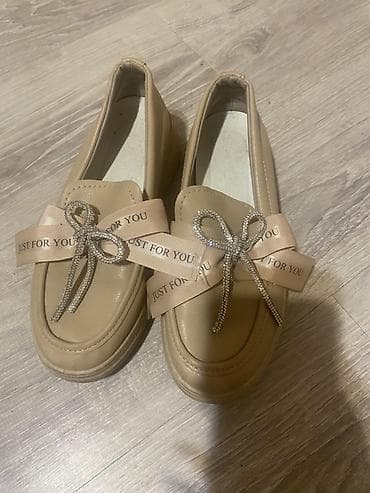mokasin: Bej rəngli qadın loaferləri 36razmer 5azn - Model: slip-on loafer - — 2