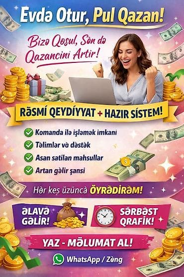 Evdən onlayn qazanc sistemi – komandaya qoşulmaq və hazır sistemlə