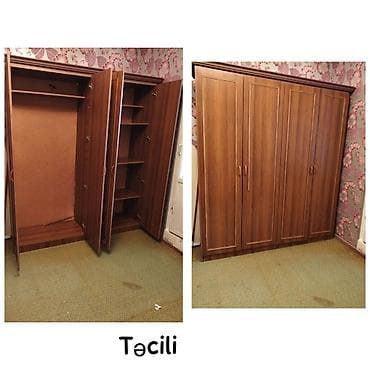 100₼ Dolab satılır 4 qapıdan ibarətdir Asılqanli və polkalı Ölcü