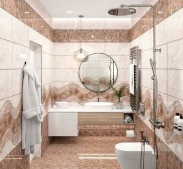 hamam kafel dizayni: Bu dəstə hamam otaqları üçün nəzərdə tutulmuşdur. Dəstə divan, güzgü — 1