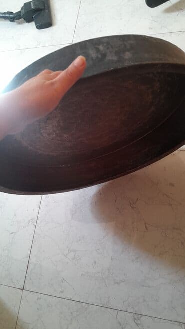mis məcməyi: Mis/bakır səhmancı (large traditional copper tray) - Material: qalın — 3
