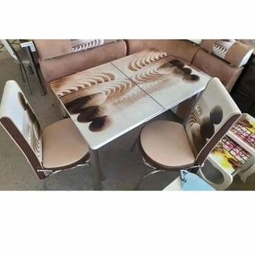 Masa və oturacaq dəstləri: 🇹🇷Turkiye istehsali. Metbex masa desti Masa 4oturacaq Masa 80*130 — 12