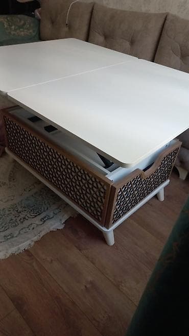 Qonaq masası, İşlənmiş, Transformer, MDF, Kvadrat masa