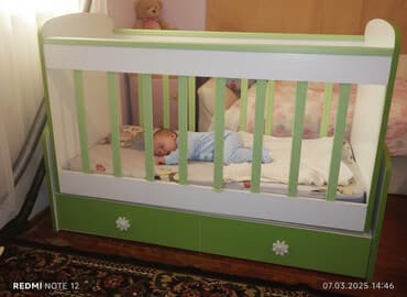 ana bala tortu: Oğlan və qız üçün, Yeni, Dördbucaq, Beşik, Matras ilə — 4