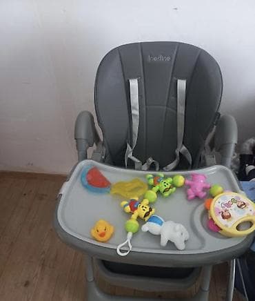 oyun maşını: Uşaq yemək kreslosu – Inertine brendi, boz rəng. Xüsusiyyətlər: - — 1