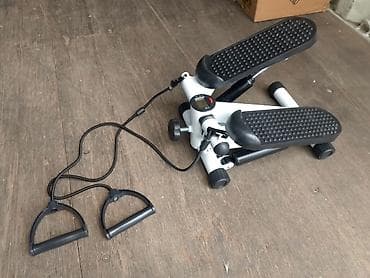 Mini stepper trenajoru – elastik tutacaqlı - Evdə kardio və güc — 2