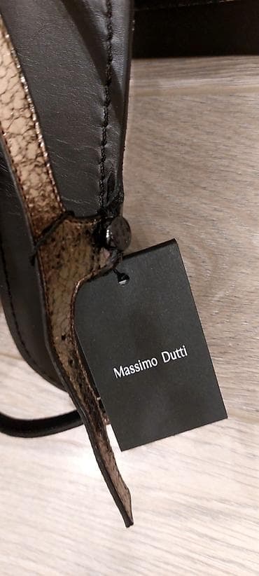 deri pencek: Massimo Dutti, Ölçü: 38, rəng - Qara, Yeni — 2