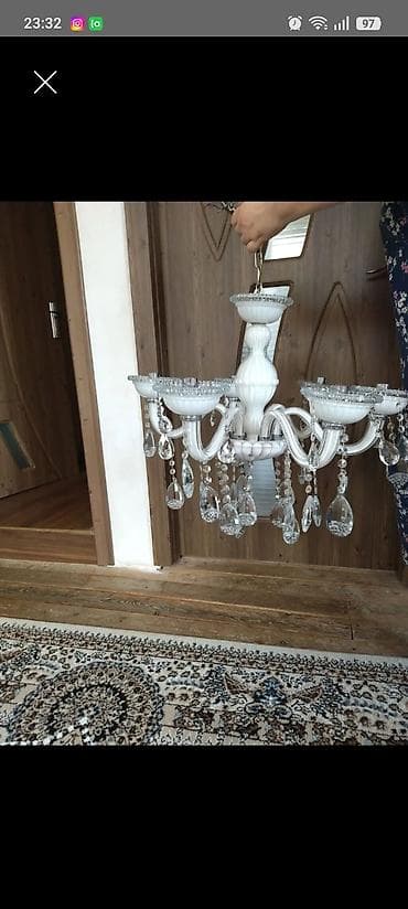 Çılçıraq, 5 lampa, Şüşə