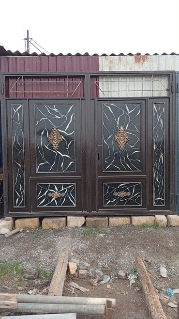 Darvazalar və aksesuarlar: Dəmir Həyət darvazası, Yana açılan, Mexaniki, rəng - Mavi — 11