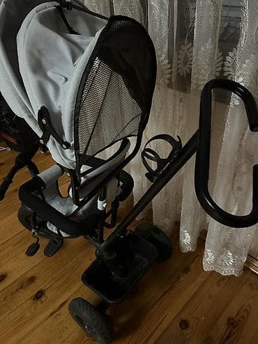 velseped: 1-5 yaş uşaqlar üçün 3 tekerli zontikli+ valideyn üçün idare eleme — 2