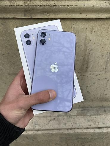 IPhone 11, 64 GB, Deep Purple, Simsiz şarj, Face ID, Zəmanət
