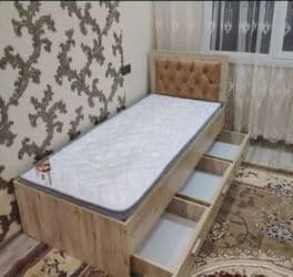 tek neferlik yataq mebeli: Yeni, Təknəfərlik çarpayı, Matras ilə, Siyirməli — 5