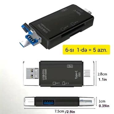 Çoxfunksiyalı KART OXUYUCU ADAPTERİ. SD, TF, CF kartları, eləcə də — 13