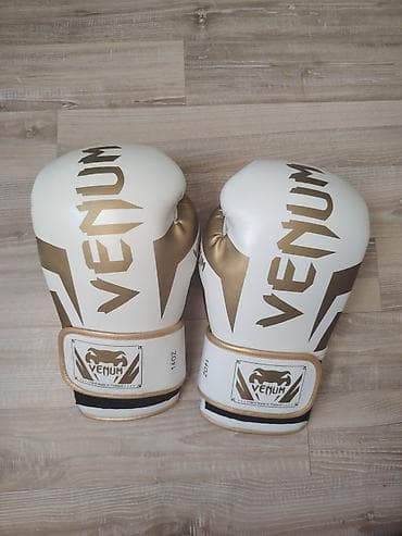 boks torbasi: Venum boks əlcəkləri – 14 oz - Rəng: ağ-qızılı dizayn, böyük VENUM — 2
