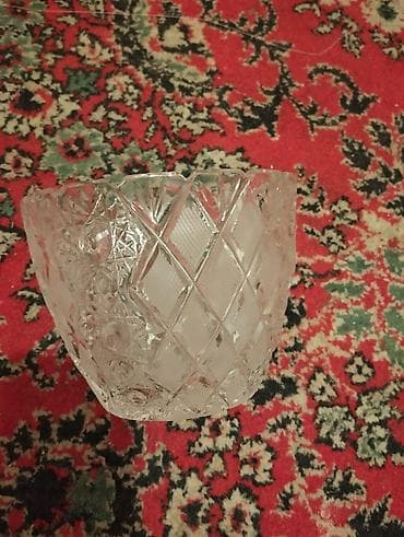 Kütləvi şüşə/kristal qablar dəsti - Material: qalın şüşə/kristal - — 1