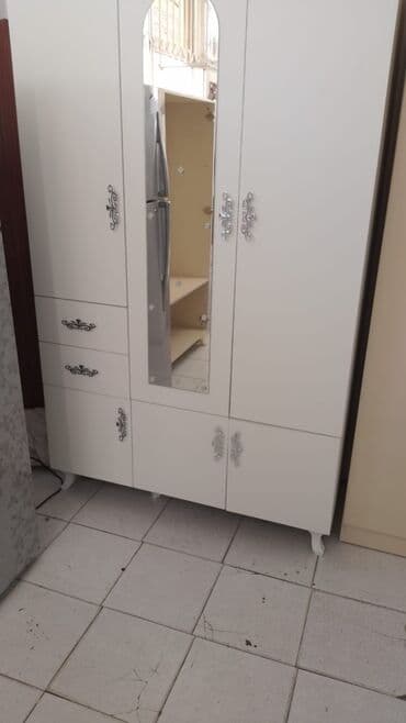 горка для посуды: Новый, Распашной, 3 двери Прямой шкаф, Шкаф-вешалка, Азербайджан — 29