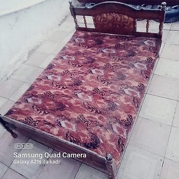 matras: Taxta çarpayı və döşək dəsti - Material: massiv ağac karkas, klassik — 1