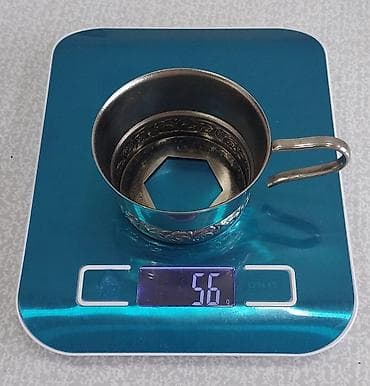 xurustal stekan: Stəkanlar, rəng - Gümüşü, 6 ədədli dəst, SSRİ — 7