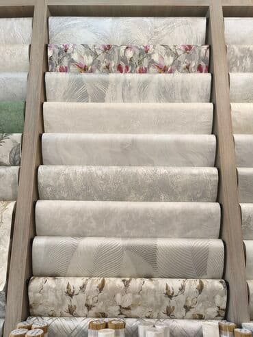 qonaq otagi zal ucun oboylar: Müxtəlif naxış və teksturalı divar kağızları kolleksiyası - Rulon — 1