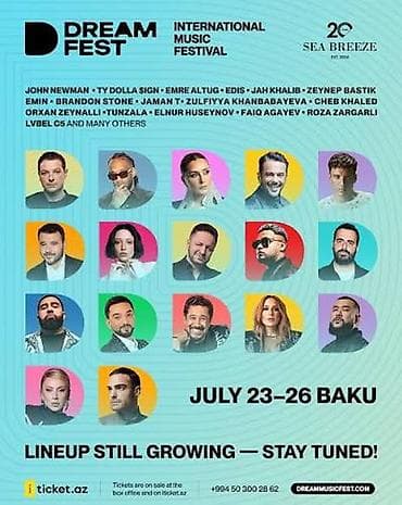 nilufer konsert: Dream Fest – Beynəlxalq Musiqi Festivalı Məkan: Sea Breeze Tarix: 23 — 1