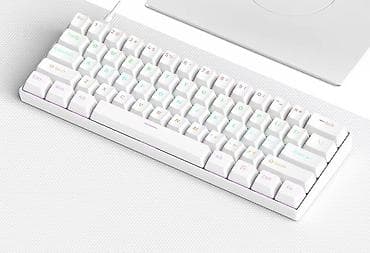 ucuz macbook pro: 60% kompakt mexaniki klaviatura – RGB işıqlanma və çoxrəngli keycap — 4