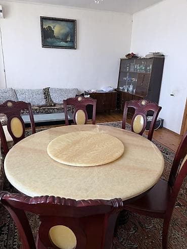 cay evi ucun stol stul: Klassik üslubda 6 nəfərlik dairəvi yemək dəsti - Tərkib: 1 dairəvi — 5