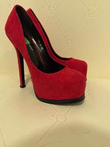 женские коралловые туфли: Ölçü: 36.5, rəng - Qırmızı, Yeni — 3