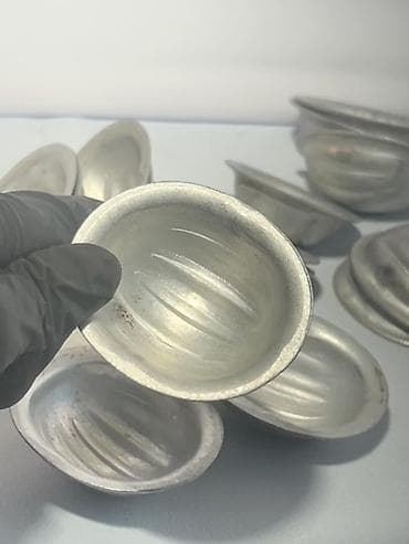 duru yaglar: Şirniyyət qəlibləri, rəng - Gümüşü, Metal, Oval — 3