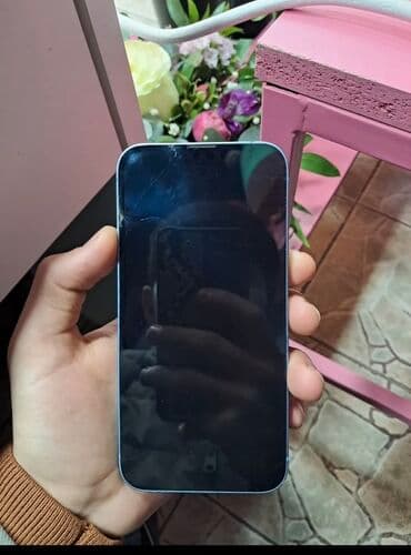 iphone ekran şəkili: IPhone 14, Mavi, Qırıq — 4