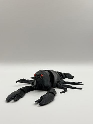 minecraft oyuncaq: 3D çap edilmiş qara xərçəng oyuncağı/fiquru - Material: PLA tipli 3D — 4