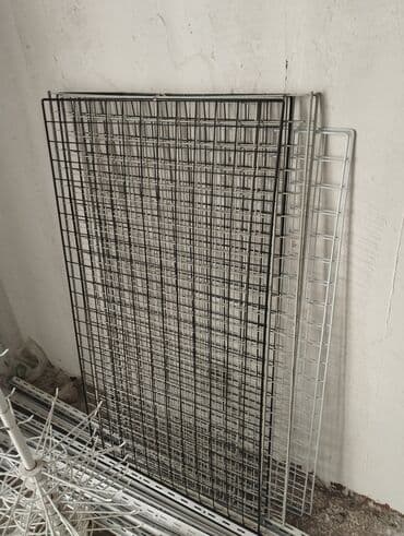 пластик эшик терезелер: Mağaza avadanlıqları dəsti - Tel panellər (qara və sinklənmiş) — 1