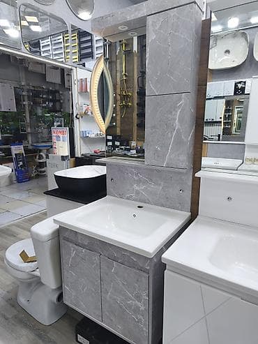 mərmər panel: Hamam üçün lavabo mebeli dəsti - Tərkib: aşağı dolab + üst panel və — 1