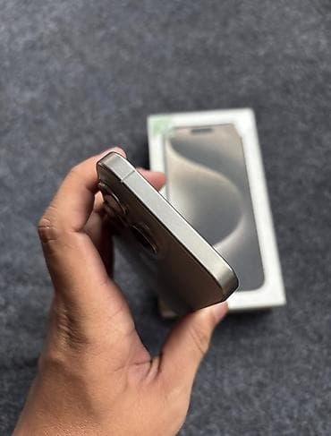 iphone 15 plus: IPhone 15 Pro, 256 GB, Natural Titanium, Zəmanət, Kredit, Simsiz şarj — 2